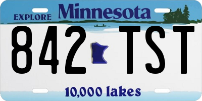 MN license plate 842TST