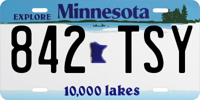 MN license plate 842TSY