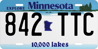 MN license plate 842TTC