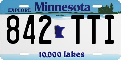 MN license plate 842TTI