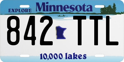 MN license plate 842TTL