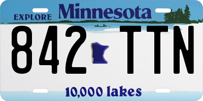 MN license plate 842TTN