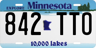 MN license plate 842TTO