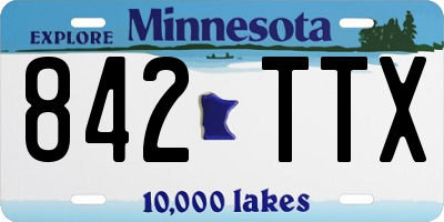 MN license plate 842TTX