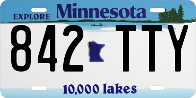 MN license plate 842TTY