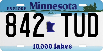 MN license plate 842TUD