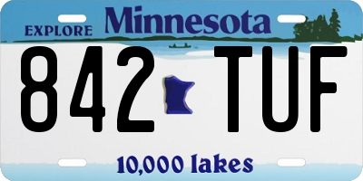 MN license plate 842TUF