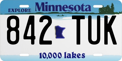 MN license plate 842TUK