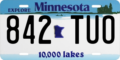 MN license plate 842TUO