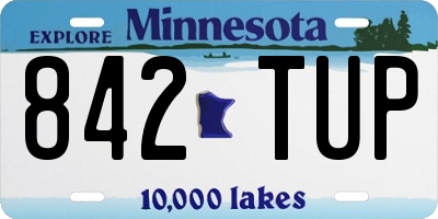 MN license plate 842TUP