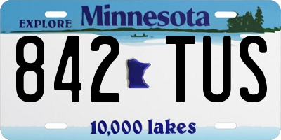 MN license plate 842TUS