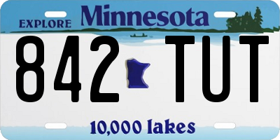 MN license plate 842TUT