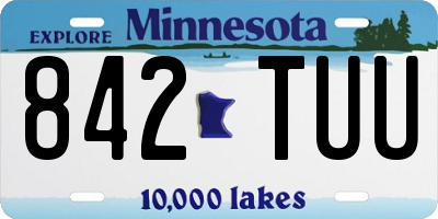 MN license plate 842TUU