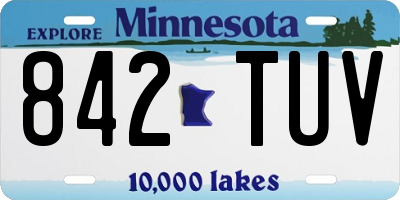 MN license plate 842TUV