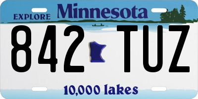 MN license plate 842TUZ