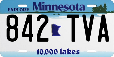 MN license plate 842TVA