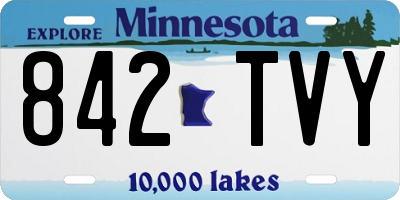 MN license plate 842TVY