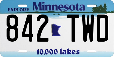 MN license plate 842TWD