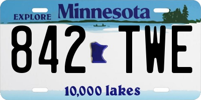MN license plate 842TWE