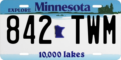 MN license plate 842TWM