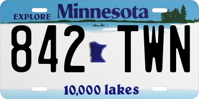 MN license plate 842TWN