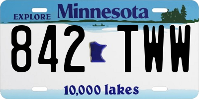 MN license plate 842TWW