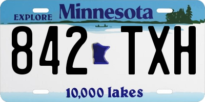 MN license plate 842TXH