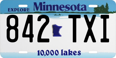 MN license plate 842TXI