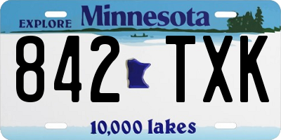MN license plate 842TXK