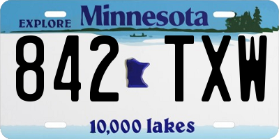 MN license plate 842TXW