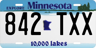 MN license plate 842TXX