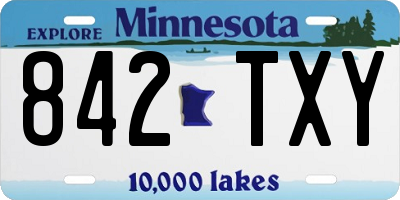 MN license plate 842TXY