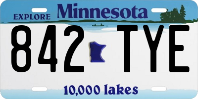 MN license plate 842TYE