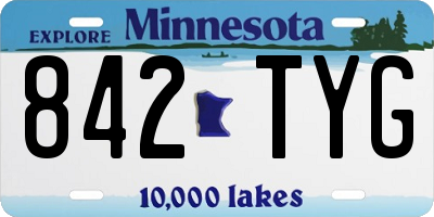 MN license plate 842TYG