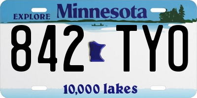 MN license plate 842TYO