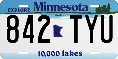 MN license plate 842TYU
