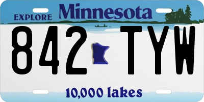 MN license plate 842TYW