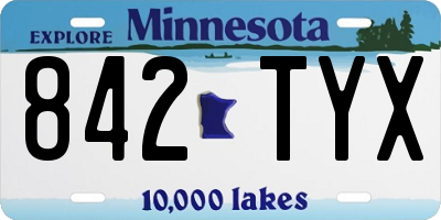 MN license plate 842TYX