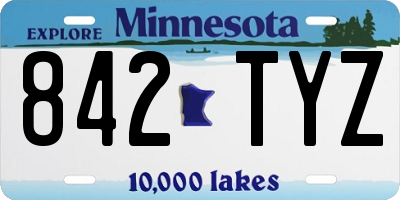 MN license plate 842TYZ