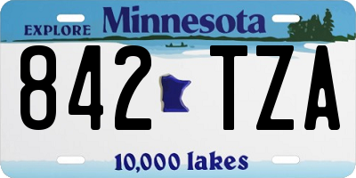 MN license plate 842TZA