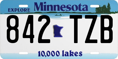 MN license plate 842TZB