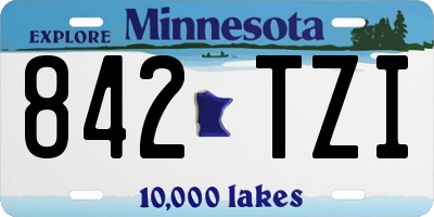 MN license plate 842TZI
