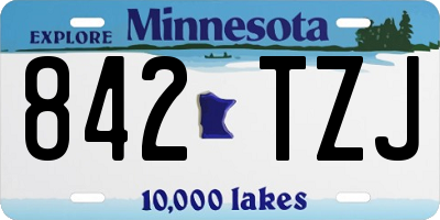 MN license plate 842TZJ