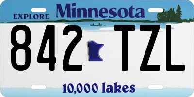 MN license plate 842TZL