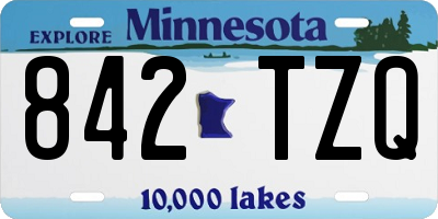 MN license plate 842TZQ