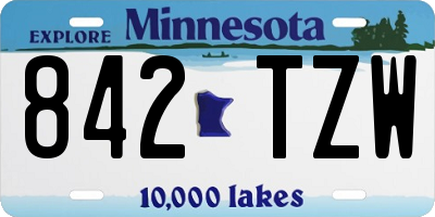 MN license plate 842TZW