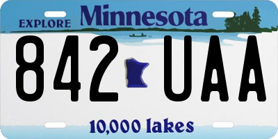 MN license plate 842UAA
