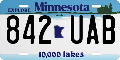 MN license plate 842UAB