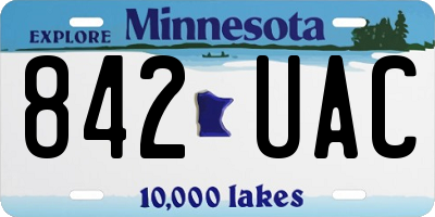 MN license plate 842UAC