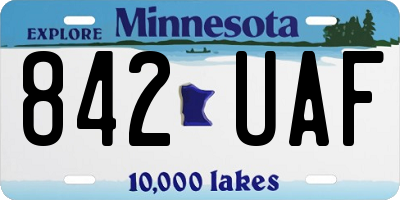 MN license plate 842UAF